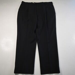 Vtg Burberrys 90s 40x32 Black Micro Check Wool Full Cut Pleated Classic Pants
